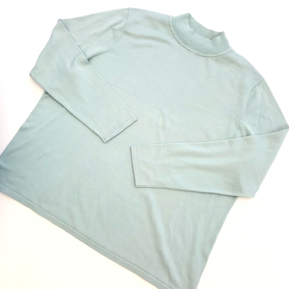 Pendleton Vintage Blue Silk Pullover Sweater Sz 2X